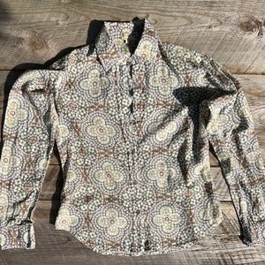 Matta - Unique Printed Cotton, Patterned, Collared Button-down Shirt  - small